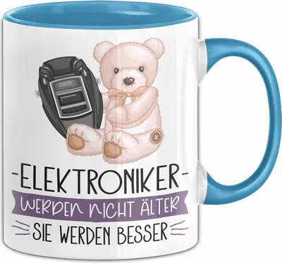 Produktbild von Elektroniker Werden Nicht Älter Sie Werden Besser Elektroniker Geschenk Tasse Lustiger Spruch (Blau)