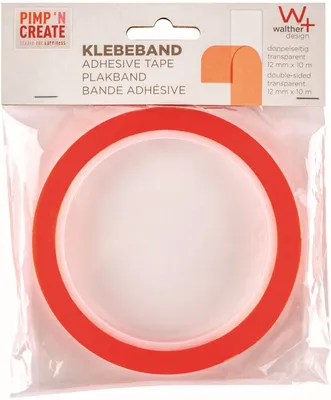 Produktbild von walther design Doppelseitiges Klebeband, 12 mmx10 m, Rolle, transparent PC100R