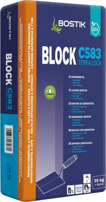 Produktbild von Bostik Block C583 Terra Lock 25kg Sack Sperrmörtel Reparaturmörtel Spachtelmörtel