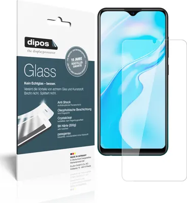 Produktbild von 2x Schutzfolie für Vivo Y3s - Anti-Shock 9H Folie dipos Glass Kunststoffglas