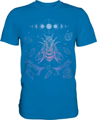 Produktbild von Mond Biene Insekten T-Shirt – Royal Blue / S