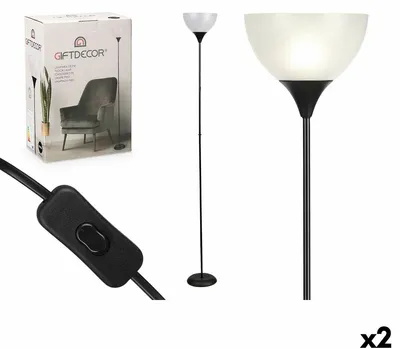 Obrázek produktu pro Stojací lampa giftdecor ce13581-3(132) bílá černá 60 w 220-240 v 22 x 185 x 22 cm (2 ks)