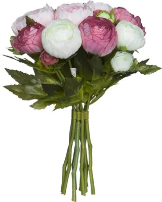 Immagine prodotto di Mica Decorations Bouquet di fiori artificiali Ranunculus - H22 x Ø19 cm - Rosé