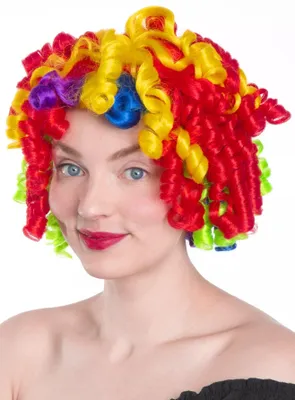 Produktbild von Regenbogen Clown Perücke - Faschings Kostüm Perücke