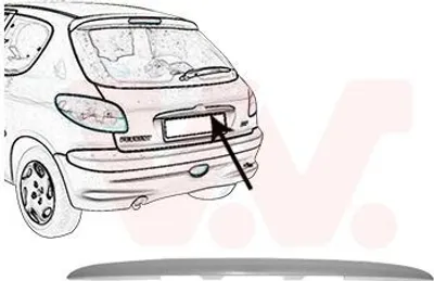 Produktbild von VAN WEZEL 4028459 Stoßstangen-Abdeckung Fahrzeugheck passend für PEUGEOT 206 Schrägheck (2A/C) 206+ Schrägheck (2L, 2M)