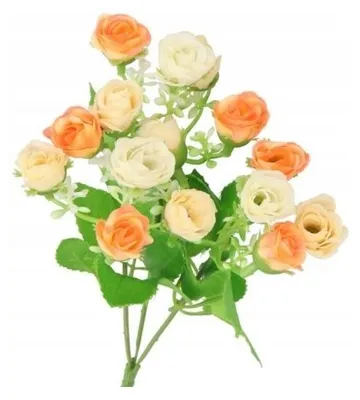 Produktbild von Künstliche Blumen, Blumenstrauß, kleines Blumenarrangement, Rose, Rosen, Zweige
