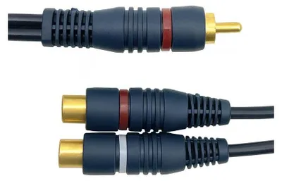 Produktbild von Y Adapter Cinch Splitter Kabel RCA für Subwoofer Lautsprecher Heimkino