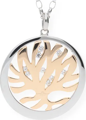 Produktbild von JuwelmaLux Anhänger Silber 925 roségold plattiert Lebensbaum Zirkonia JL20-02-0250