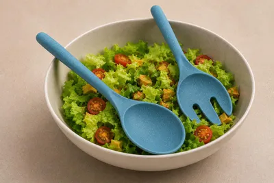 Produktbild von Excellent Houseware – Salatbesteck – Salatgabel – Salatbesteck – Melamin – Blau/Türkis, KI-generiertes Bild