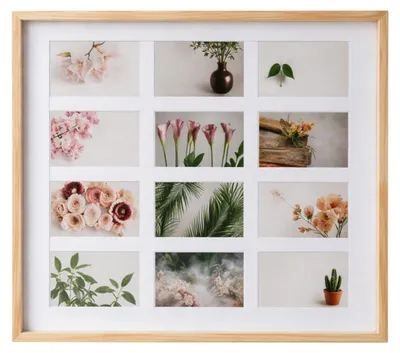 Produktbild von Bilderrahmen aus Holz für 12 Fotos FORMIN, 59 x 54 cm