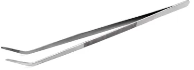 Produktbild von Grillpinzette / Kochpinzette aus Edelstahl Küchenpinzette abgewinkelt / gerade (41cm abgewinkelt)