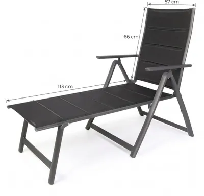 Produktbild von Comfort Sonnenliege Gartenliege Gestell Aluminium anthrazit