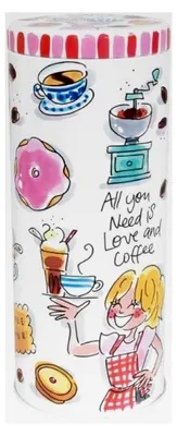 Produktbild von Aufbewahrungsdose für Kaffeepads x Senseo – Dose mit Spruch 'All you need is love and coffee'