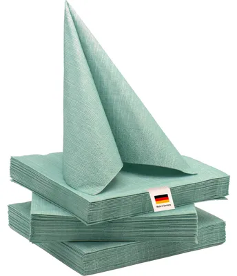 Obrázok produktu pre 100% papierové servítky Mosel, 60 kusov (33 x 33 cm), farba: eukalyptová zelená