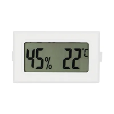 Produktbild von 5x Digitales Thermo-Hygrometer Thermometer Luftfeuchtigkeitsmessgerät digital LCD mit hoher Genauigkeit Temperatur Feuchtigkeit Haus Büro Weiß