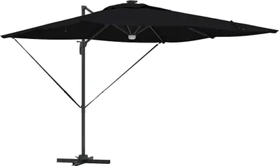 Immagine prodotto di Parasol Roma Nero 286 x 284 x 270 cm Alluminio e Poliestere