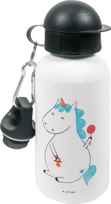 Produktbild von Mr. & Mrs. Panda Trinkflasche Einhorn Baby - Weiß - Geschenk, Sportflasche, Kinder, Geburt, Geburtstag, Wasserflasche, Unicorn, Kita, Aluminiumflasche, Mutter, Einhörner
