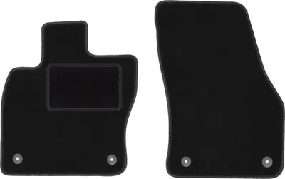 Image de Tapis de sol avant velours sur-mesure pour Seat Ateca (2016-, crossover) noir, jeu 2 pièces, fixations - STANDRAD