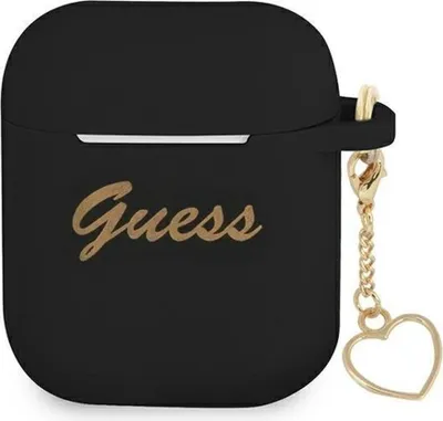 Produktbild von Erraten Gua2Lschsk Airpods Abdeckung Czarny/Schwarz Silikon Charme Herz Sammlung