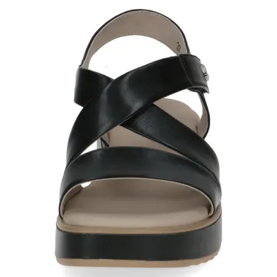 Produktbild von Caprice Damen Sandale Plateau Kreuzriemen Keilabsatz 9-28305-44, Größe:38 EU, Farbe:Schwarz