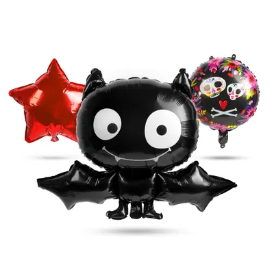 Imagen del producto de Juego de globos de Halloween - murciélago - 5 unidades por paquete