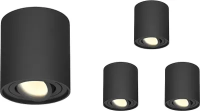 Produktbild von hoftronic LED Aufbaustrahler 4x4W 345lm 2700K Schwarz GU10 IP20