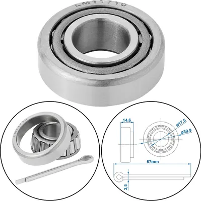 Produktbild von Radlagersatz für Anhänger kompatibel für Knott ALKO 11749 11710 Kegelrollenlager 2025