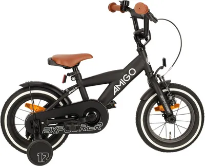 Produktbild von Explorer 12 Zoll 20 cm Jungen Rücktrittbremse Schwarz/Weiß