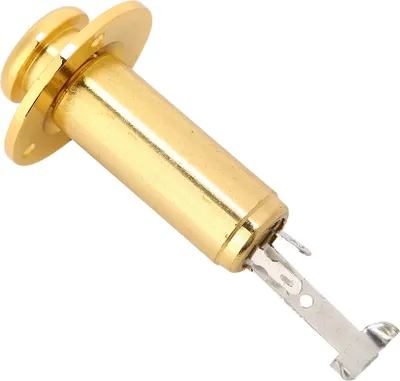 Zdjęcie produktu dla Wytrzymałe metalowe gniazdo wyjściowe Jack 6,35 mm 1/4" do akustycznej gitary elektrycznej (złote)