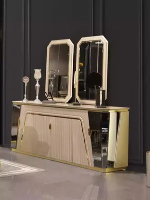 Produktbild von Modernes Esszimmer Set Esstisch Anrichte mit Spiegel neu Luxus Einrichtung Neu