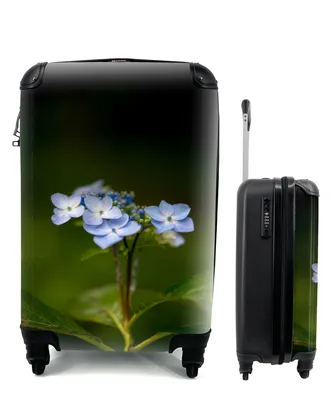 Produktbild von MuchoWow® Koffer Handgepäck Trolley Rollkoffer Kleine Reisekoffer mit 4 Rollen - Nahaufnahme blühende Hortensie - Cabin Size < 55x40x23 cm & 55x40x20 cm - Fotokoffer - Kabinenkoffer - Boardgepäck - Reise-Box - Reisekoffer - Reisegepäck - Koffer mit Bild - Trolley für Kinder