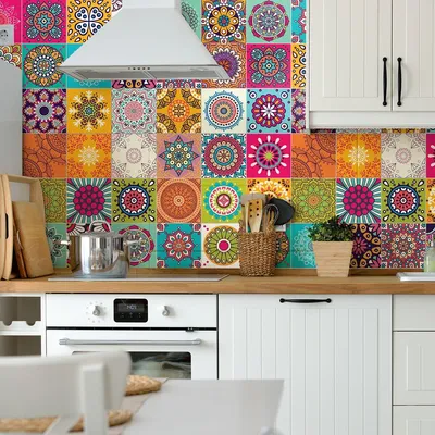 Image de Autocollants décoratifs muraux adhésifs, décoration murale, autocollants pour carrelage