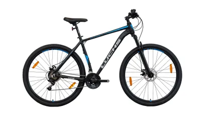 Produktbild von Mountainbike LUCHS "TITAN" 29 Zoll Hardtail ALU MTB Fahrrad 21 Gang Shimano Schaltung, 53cm Rahmenhöhe, ALU Rahmen Schwarz/Blau