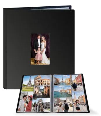 Produktbild von Fotoalbum mit Einsteckhüllen, 10x15 cm, 100 Fotos, mit Sichtfenster, für Familien und Reisen