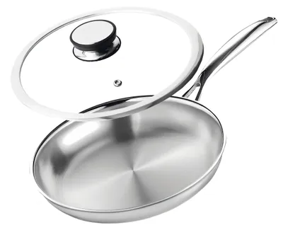 Obrázek produktu pro Profesionální nerezová pánev Hikari 24 cm s víkem, vhodná na indukci i plyn