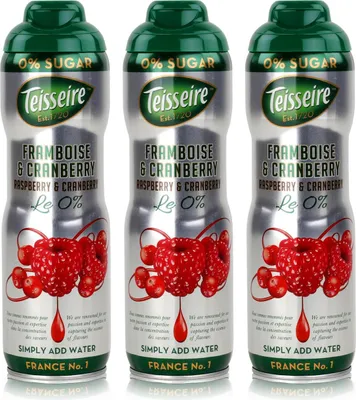 Produktbild von Teisseire Getränke-Sirup Raspberry & Cranberry 0% - 600ml (3er Pack)