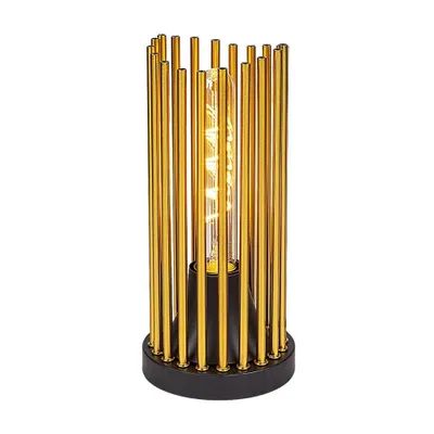 Immagine prodotto di Lampada da tavolo moderna oro base nero opaco E27 Roxas 74021 Rabalux