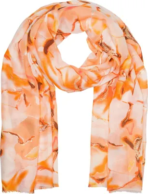 Produktbild von styleBREAKER Damen Schal mit Aquarell Marmor Muster und Metallic Akzenten, leichtes Tuch in Pastell Tönen, Stola 01016229