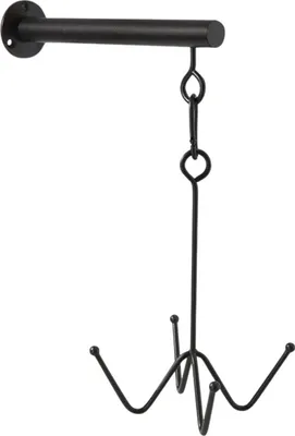 Produktbild von Grooming Deluxe Trensenhalter mit 4 Haken Wandbefestigung Black