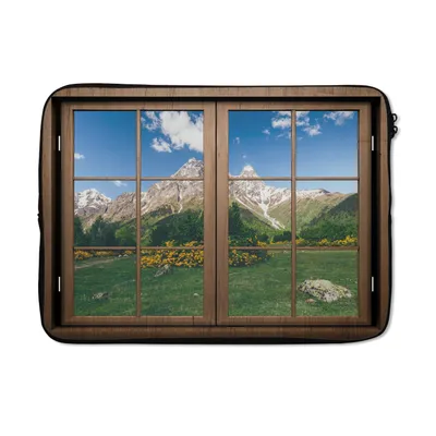 Produktbild von MuchoWow® Laptop Hülle 14 ZollAussicht - Berg - Natur Laptoptasche - Laptoptasche - Stoßsicher - Schutzhaube