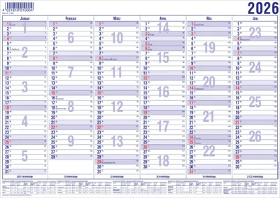 Produktbild von 2026 Güss Tafelkalender A4 12 Monate