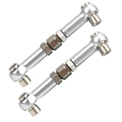Imagen del producto de Varilla de dirección para vehículos a control remoto, varillas de dirección para coches de juguete, barra de dirección para modelos de coches a control remoto, sistema de dirección delantero para vehículos a control remoto, varillas de dirección de aleación de aluminio