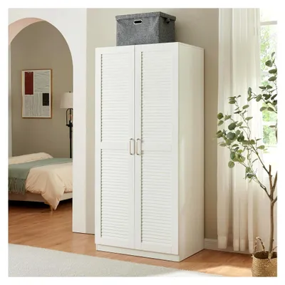 Produktbild von Kleiderschrank Finning 2-türig 176 x 80 x 52 cm in Weiß