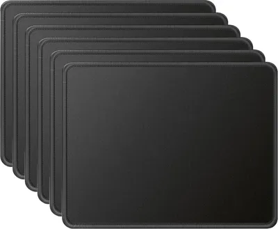 Image de KTRIO Tapis de souris 275x215mm Tapis de souris noir, pack de 6