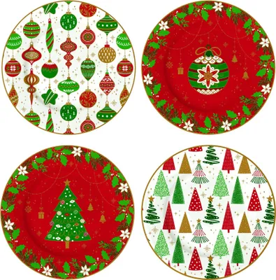 Zdjęcie produktu dla Porcelanowe talerze deserowe Jingle Bells