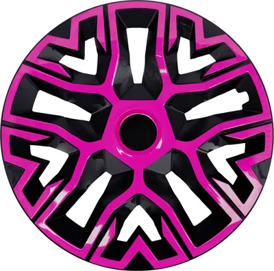 Produktbild von 4x Radkappen 15 Zoll NRM THE BEST Radzierblende Radblende in pink/schwarz