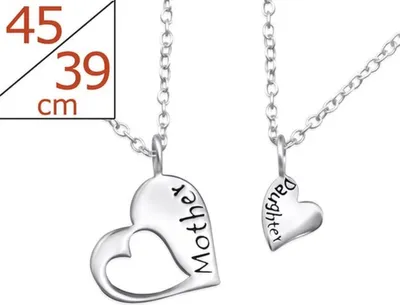 Produktbild von Mutter & Tochter Herz Ketten: Schmuckset aus 925 Silber