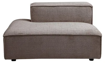 Produktbild von Linke Récamiere aus Taupe Chenillestoff RUZOLO