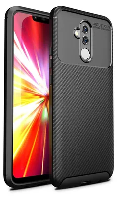 Produktbild von AVANA Hülle für Huawei Mate 20 Lite Schutzhülle Flexibles Slim Case Schwarz Schutz Silikon TPU Schale Kohlefaser Bumper Cover Carbon Optik