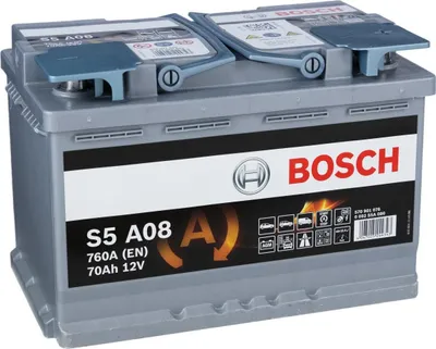 Produktbild von Bosch S5 A08 AGM Autobatterie Start-Stop 12V 70Ah 760A